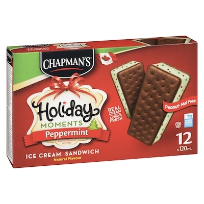 Ice Cream, Holiday Moments Sandwich, Peppermint