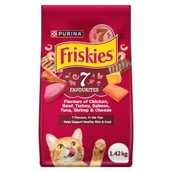Purina Friskies 7 Seven Favourites Flavours, Dry Cat Food 1.42 kg, $0.63/100g