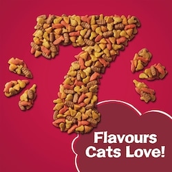Purina Friskies 7 Seven Favourites Flavours, Dry Cat Food - 1.42