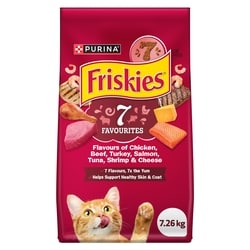 Purina Friskies 7 Dry Cat Food Seven Favourites Flavours 7.26 kg, $0.34/100g