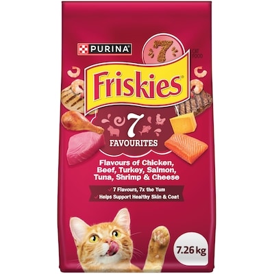 Purina Friskies 7 Seven Favourites Flavours, Dry Cat Food 7.26 kg, $0.34/100g