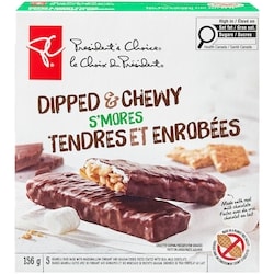 President's Choice Dipped and Chewy S'mores Granola Bars 5x156.0 g, $0.51/100g