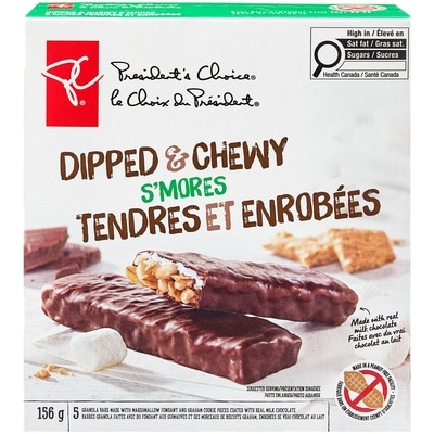 President's Choice Dipped & Chewy S'mores Granola Bars  156 g, $2.56/100g