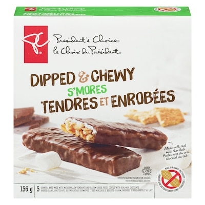 le Choix du Président Barres granola tendres et enrobées, s'mores 156 g, 2,56 $/100g