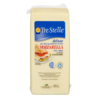 Tre Stelle Fromage mozzarella 3,29 $/100g 14,93 $/1lb
