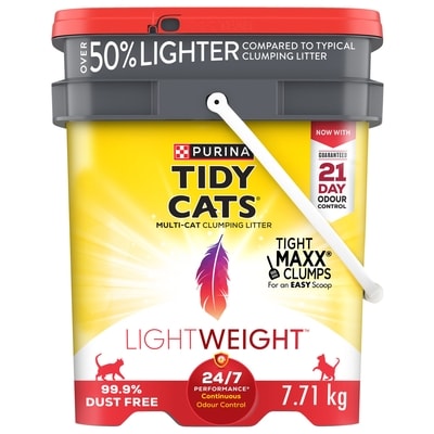 Purina Tidy Cats LightWeight Cat Litter 24/7 Performance Multi-Cat 7.71 kg, $0.41/100g