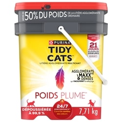 Purina Tidy Cats poids plume litière pour chats multi-chats 24/7 performance 7.71 kg, 0,39 $/100g