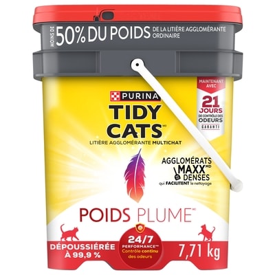Purina Tidy Cats poids plume litière pour chats multi-chats 24/7 performance 7.71 kg, 0,40 $/100g
