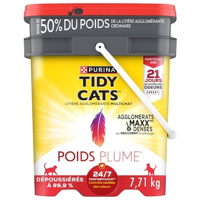 Purina Tidy Cats poids plume litière pour chats multi-chats 24/7 performance 7.71 kg, 0,36 $/100g