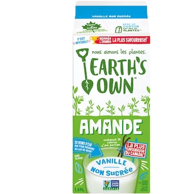 Earth’s Own Boisson à l'amande Vanille Non Sucrée 1.89 l, 0,24 $/100ml
