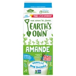Earth’s Own Boisson à l'amande Vanille Non Sucrée 1.89 l, 0,20 $/100ml