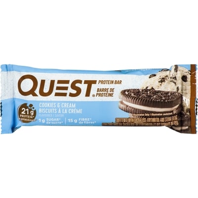 Questbar Barre protéinée, Biscuits et crème 60 g, 9,15 $/100g