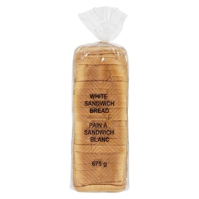 Weston Sandwich Bread, White 675 g, $0.44/100g