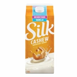Silk Cashew Milk Alternative, Unsweetened Vanilla, Dairy Free 1.89 l, $0.28/100ml
