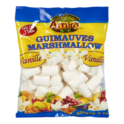 Amira Bonbons gélifiés halal, guimauves et vanille 250 g, 1,00 $/100g