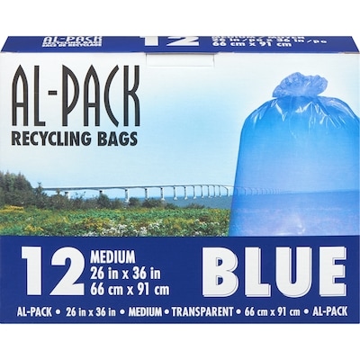 Al-Pack Blue Recycle Bags, 26 x 36 in 12 ea, $0.37/1ea