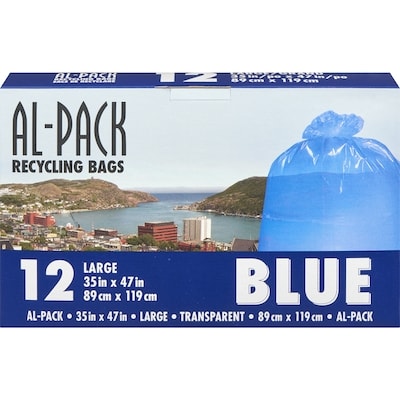 Al-Pack Blue Recycle Bag, 35 x 47 in 12 ea, $0.67/1ea