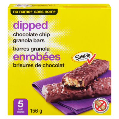 No Name Dipped Chocolate Chip Granola Bars 156 g, $2.43/100g
