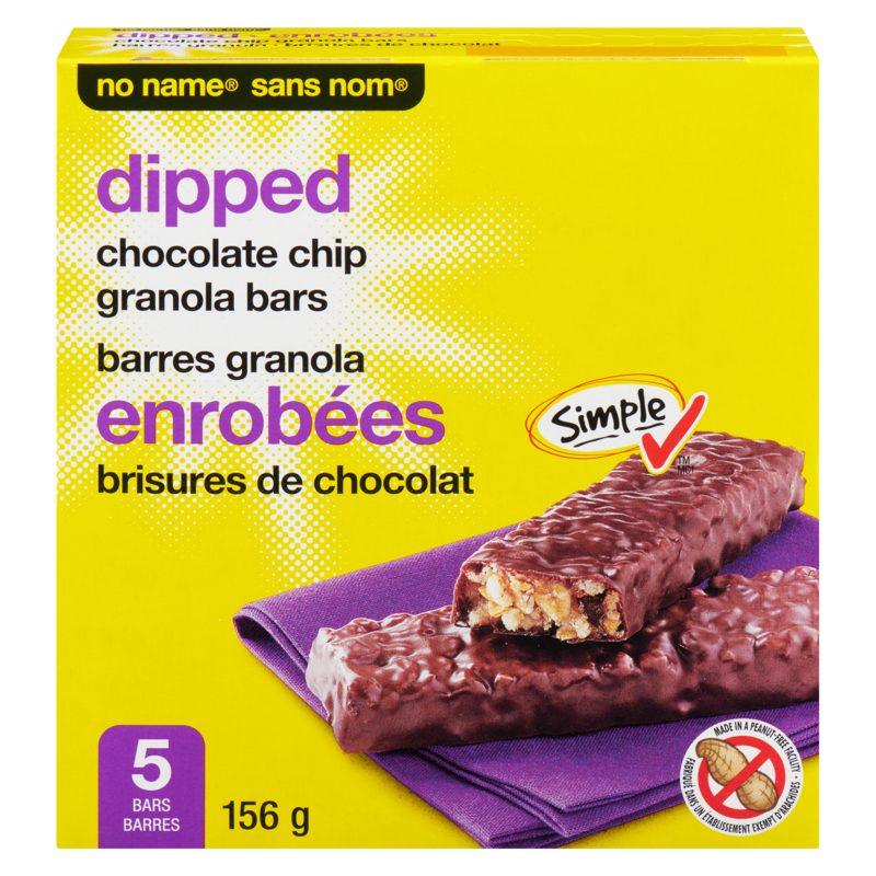 Dipped Chocolate Chip Granola Bars