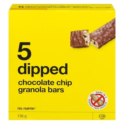 No Name Dipped Chocolate Chip Granola Bars 156 g, $2.43/100g
