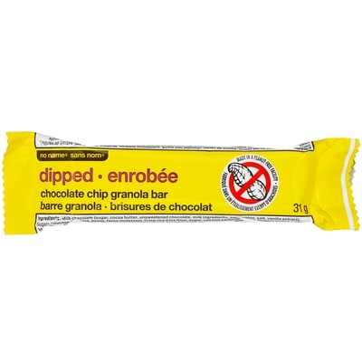 Dipped Chocolate Chip Granola Bars