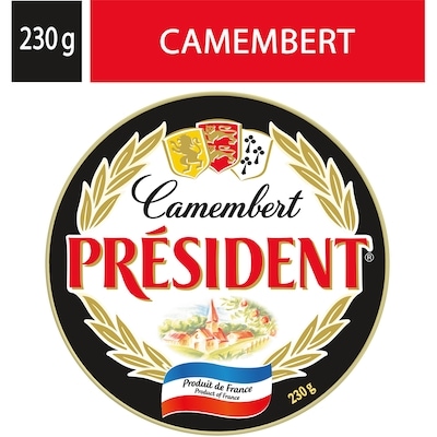 President Camembert President 230 g, $4.34/100g