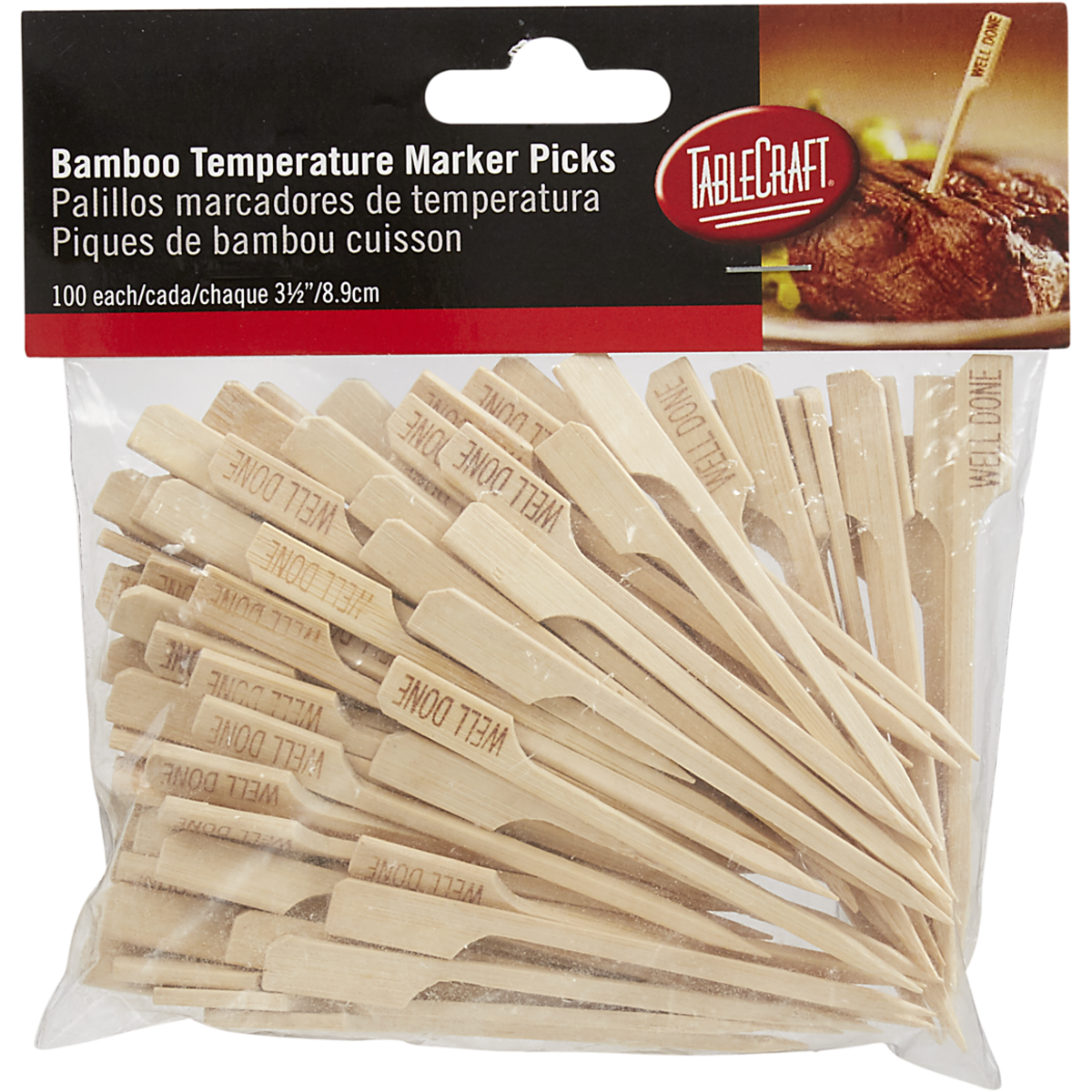 TableCraft Bâton en bambou style rame‚ bien cuit 9 cm (3,5 po) 100x1.0 ea, 0,10 $/1ch