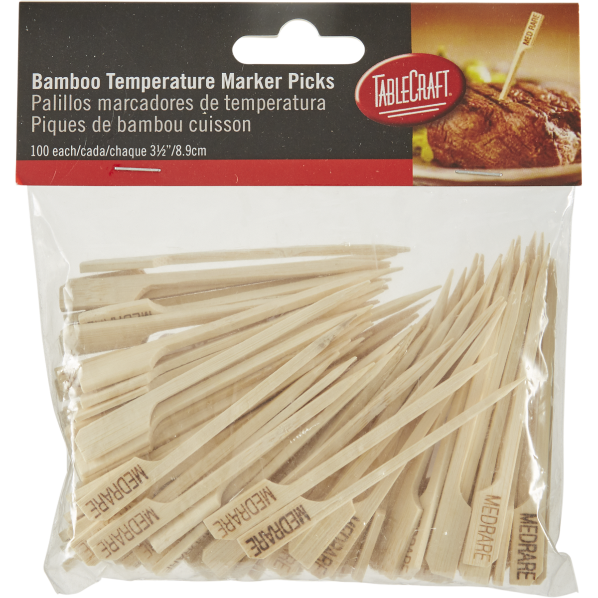 TableCraft Brochette en bambou style rame 9 cm (3,5 po) 100x1.0 ea, 0,09 $/1ch