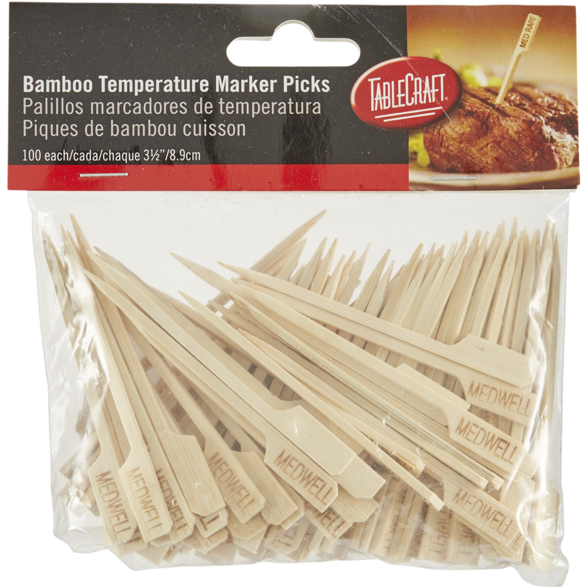 TableCraft Bâton en bambou style rame moyen 9 cm (3,5 po) 100x1.0 ea, 0,09 $/1ch