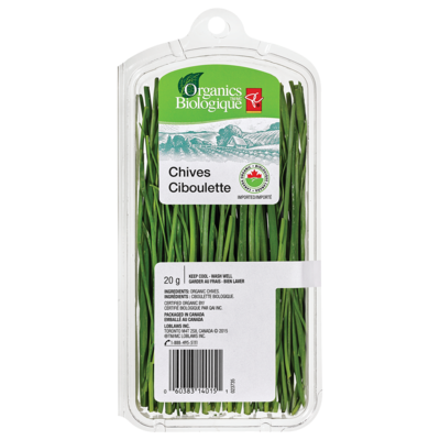 PC Organics Chives 20 g, $14.95/100g