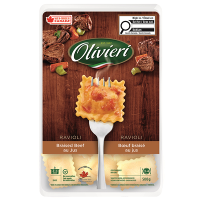 Olivieri Ravioli, Braised Beef au jus 500 g, $2.40/100g