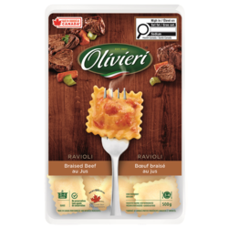 Olivieri Ravioli bœuf braisé au jus  500 g, 2,60 $/100g