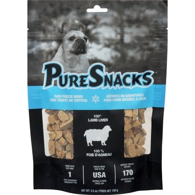 PureSnacks Dog Food, Lamb 5.50Oz/ 156G- Value Size Dog Treats 156 g, $12.17/100g