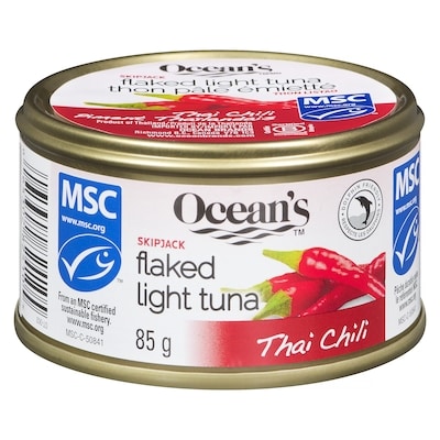 Ocean's Halo Flaked Light Tuna, Thai Chili   85 g, $2.35/100g