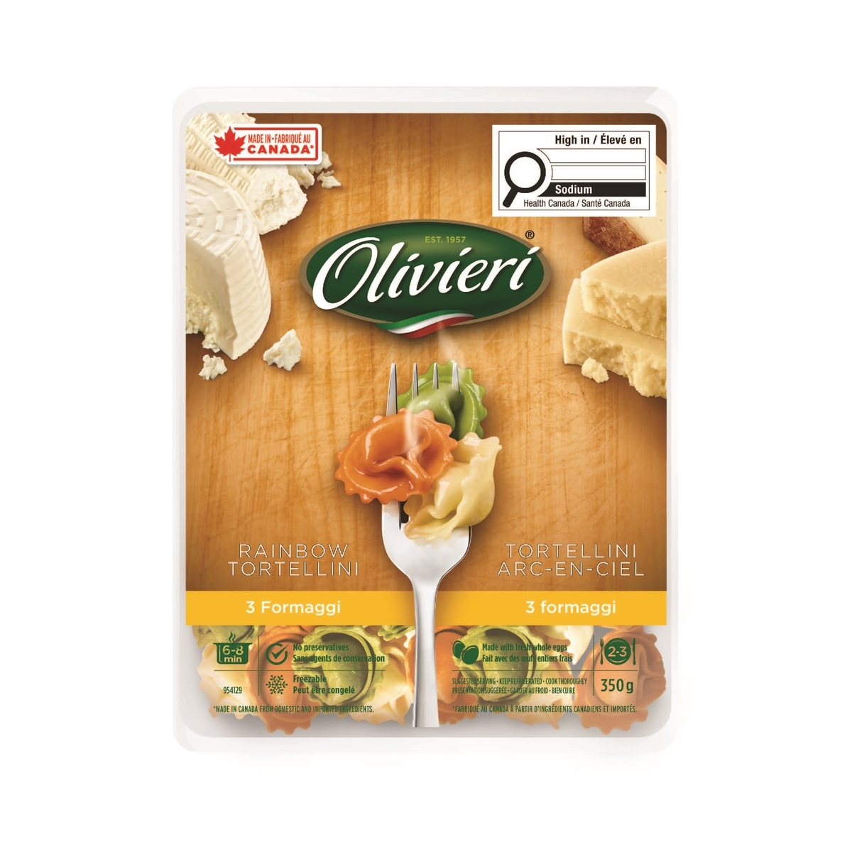 Olivieri Rainbow Tortellini with Cheese 350 g, $2.00/100g
