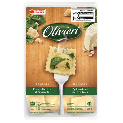 Olivieri Ravioli, Fresh Ricotta & Spinach 600 g, $2.17/100g