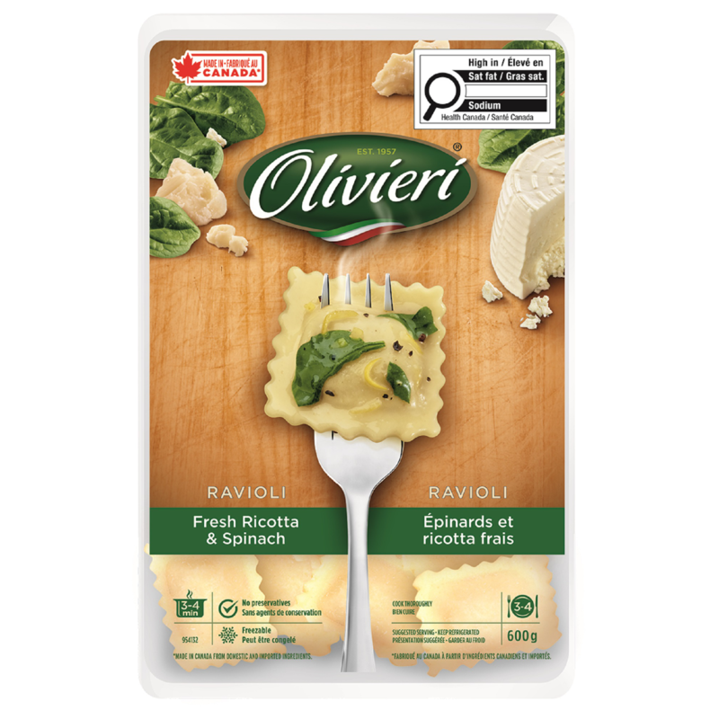 Ravioli, Fresh Ricotta & Spinach