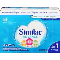 Similac Préparation Advance avec oméga 3 et 6 12x385.0 ml, 1,62 $/100ml
