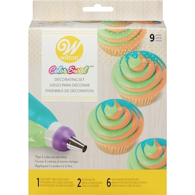 Wilton Colour Swirl 3-Colour Piping Bag Coupler Kit 9 ea, $1.44/1ea