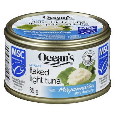 Ocean's Halo Flaked Light Tuna, Mayonnaise    85 g, $2.35/100g