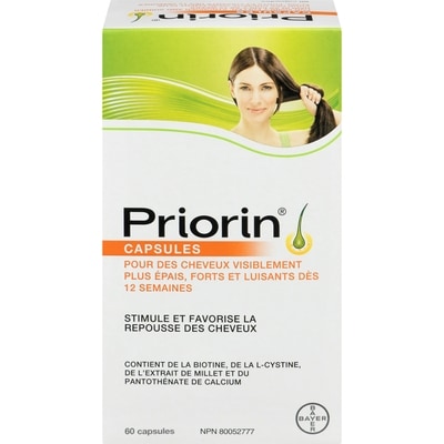 Priorin Stimulant pour la croissance des cheveux 60 ea, 0,60 $/1ch