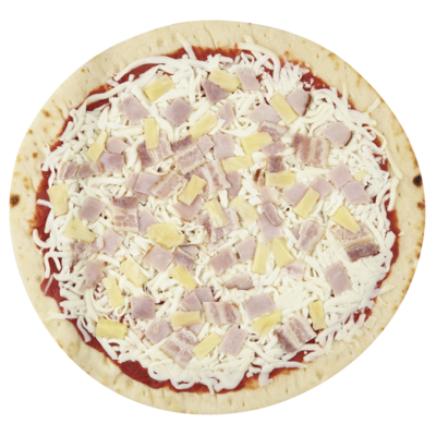 Concocté par nos chefs Pizza chaude, bacon, jambon et ananas 544 g, 0,92 $/100g