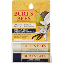 Burt’s Bees Baumes Hydratants Pour Les Lèvres D’Origine Naturelle À 100 % À La Noix De Coco Et À La Poire Et À La Gousse De Vanille, Assortiment De 2 Tubes 8.5 g, 235,06 $/100g