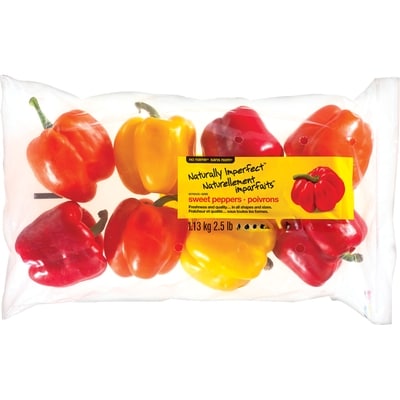 No Name Naturally Imperfect Mixed Sweet Peppers 2.5lb Bag 1.113 kg, $0.67/100g
