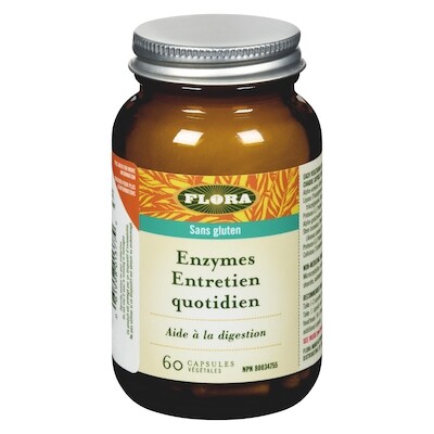 Flora Enzymes digestifs Entretien quotidien 60 ea, 0,30 $/1ch