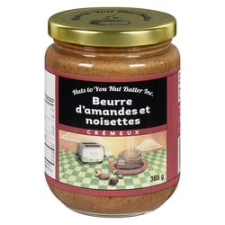 Nuts to You Beurre d'amandes et noisettes crémeux 365 g, 3,01 $/100g