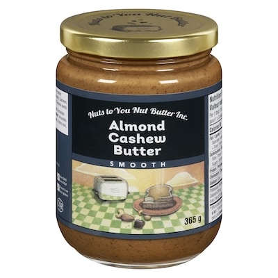 Nuts to You Almond Cashew Butter, Smooth 365 g, $3.56/100g