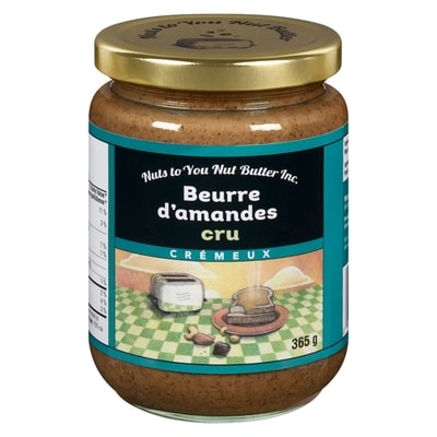 Nuts to You Beurre d'amandes cru crémeux 365 g, 3,15 $/100g