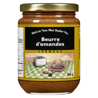 Nuts to You Beurre d'amandes crémeux 365 g, 3,56 $/100g