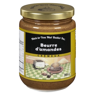 Nuts to You Beurre d’amande crémeux 365 g, 3,70 $/100g